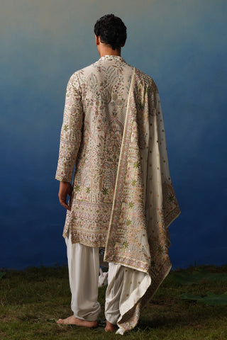 Karwaan Ivory Kurta Patiyala Set with Dupatta