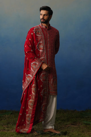 Ruhan Hot Pink Kurta Patiyala Set with Dupatta