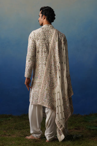 Suroor Ivory Kurta Patiyala Set with Dupatta