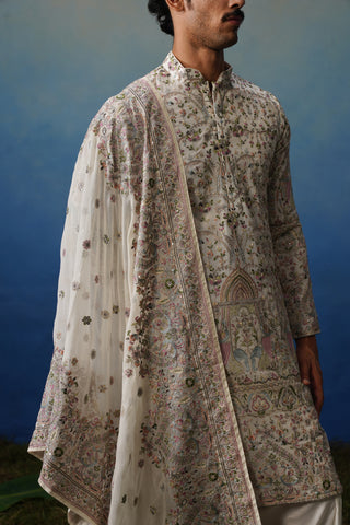 Suroor Ivory Kurta Patiyala Set with Dupatta