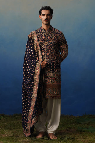 Aaroh Black Kurta Patiyala Set with Dupatta