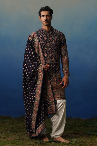 Aaroh Black Kurta Patiyala Set with Dupatta