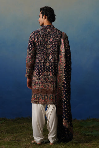 Aaroh Black Kurta Patiyala Set with Dupatta