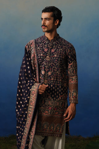 Aaroh Black Kurta Patiyala Set with Dupatta