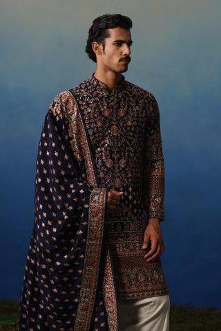 Aaroh Black Kurta Patiyala Set with Dupatta