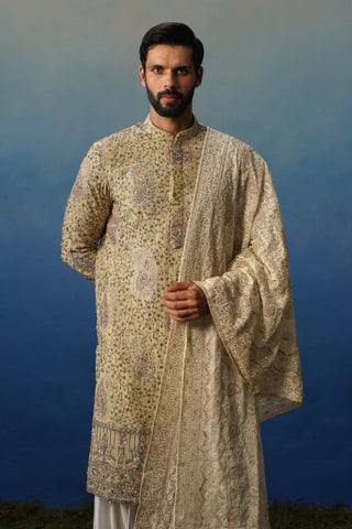Fanaa Mehndi Kurta Patiyala Set with Dupatta