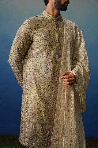 Fanaa Mehndi Kurta Patiyala Set with Dupatta