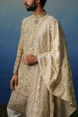 Fanaa Mehndi Kurta Patiyala Set with Dupatta