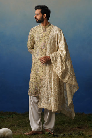 Fanaa Mehndi Kurta Patiyala Set with Dupatta