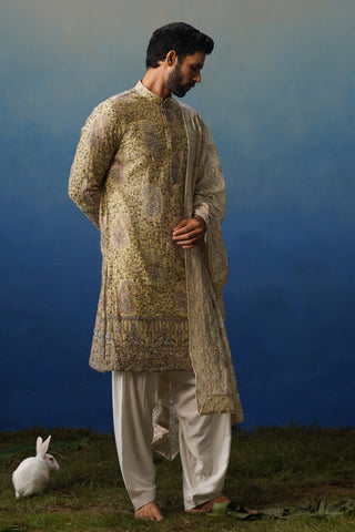 Fanaa Mehndi Kurta Patiyala Set with Dupatta