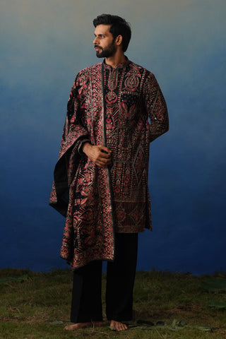 Riwaaz Black Kurta Dupatta Set with Pants