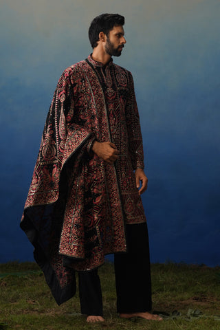 Riwaaz Black Kurta Dupatta Set with Pants