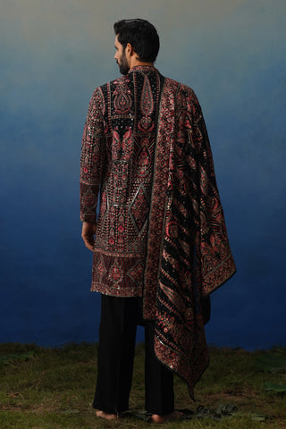 Riwaaz Black Kurta Dupatta Set with Pants