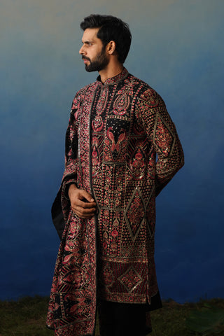 Riwaaz Black Kurta Dupatta Set with Pants