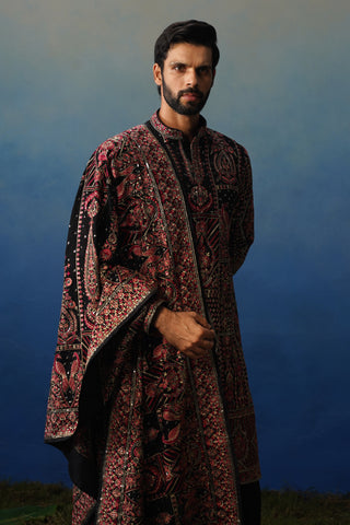 Riwaaz Black Kurta Dupatta Set with Pants