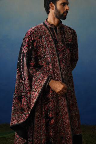 Riwaaz Black Kurta Dupatta Set with Pants