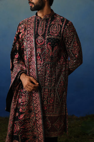 Riwaaz Black Kurta Dupatta Set with Pants