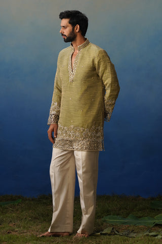Mastana Mehndi Short Kurta Set with Pants