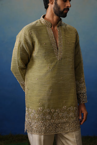 Mastana Mehndi Short Kurta Set with Pants