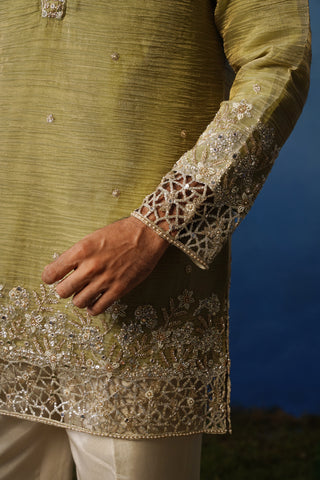 Mastana Mehndi Short Kurta Set with Pants