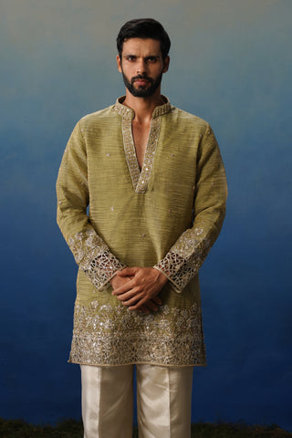 Mastana Mehndi Short Kurta Set with Pants