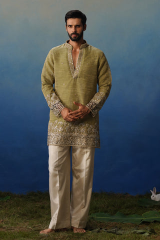 Mastana Mehndi Short Kurta Set with Pants