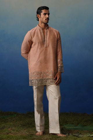 Mastana Peach Short Kurta Set with Pants