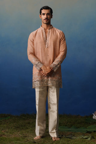 Mastana Peach Short Kurta Set with Pants