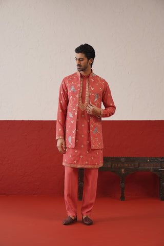 Vivek Keshari in Tanir Jacket Kurta Set