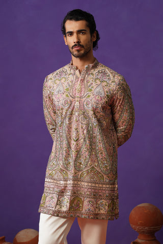 GULMARG PINK SHORT KURTA SET