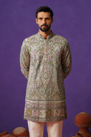 GULMARG SKY BLUE SHORT KURTA SET