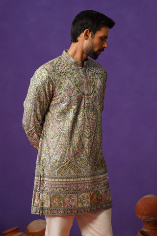 GULMARG SKY BLUE SHORT KURTA SET