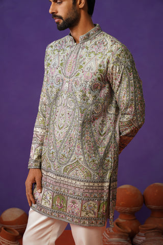 GULMARG SKY BLUE SHORT KURTA SET