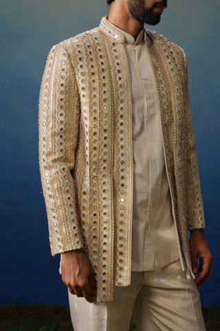 Afsana Gold Jodhpuri Set with Pants