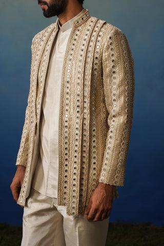 Afsana Gold Jodhpuri Set with Pants