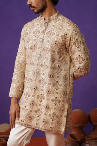 ALANKAR GOLDEN SHORT KURTA SET