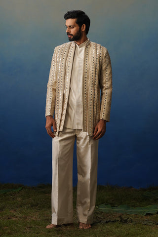 Afsana Gold Jodhpuri Set with Pants