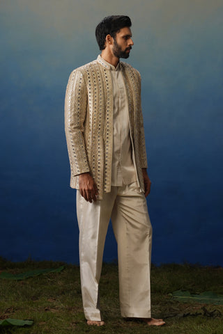 Afsana Gold Jodhpuri Set with Pants