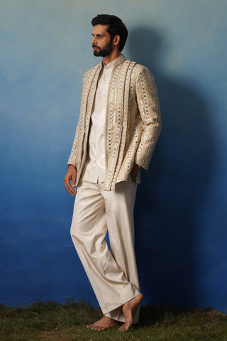 Afsana Gold Jodhpuri Set with Pants