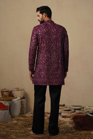 SITAARA WINE SHORT KURTA SET
