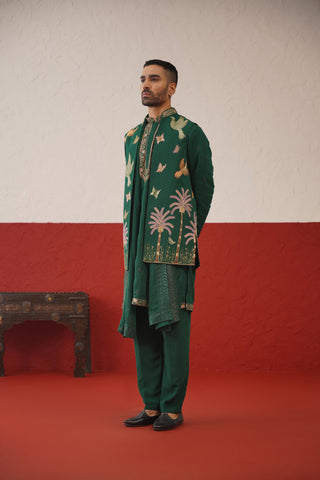 Umair Jacket Kurta Set with dupatta