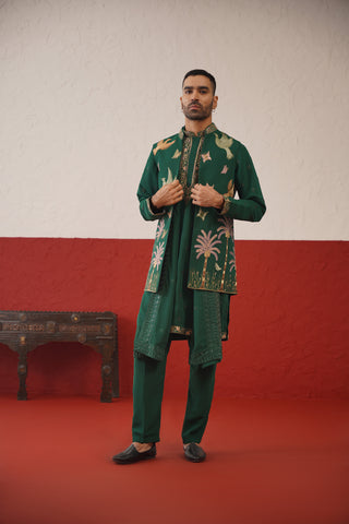 Umair Jacket Kurta Set with dupatta