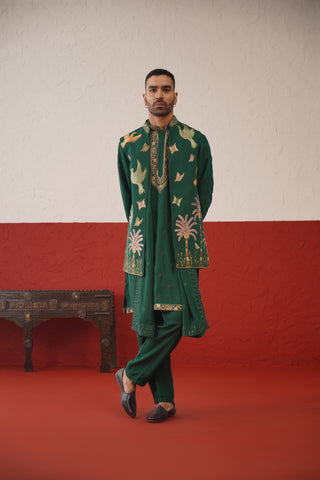 Umair Jacket Kurta Set with dupatta