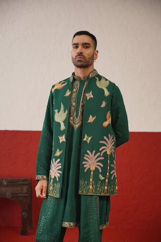 Umair Jacket Kurta Set with dupatta