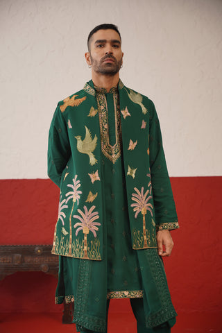 Umair Jacket Kurta Set with dupatta