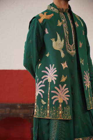 Umair Jacket Kurta Set with dupatta