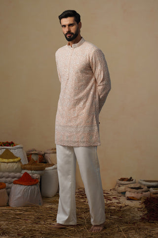 GULZAAR CUTDANA PINK SHORT KURTA SET