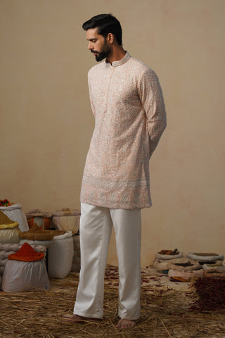 GULZAAR CUTDANA PINK SHORT KURTA SET