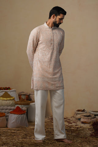 GULZAAR CUTDANA PINK SHORT KURTA SET