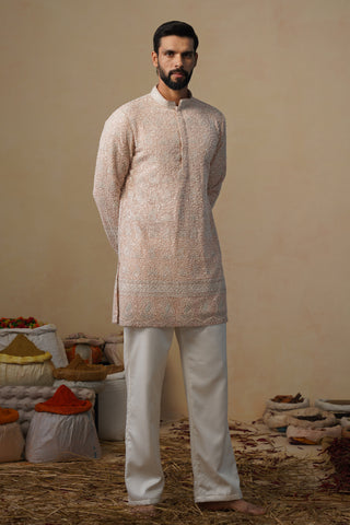 GULZAAR CUTDANA PINK SHORT KURTA SET